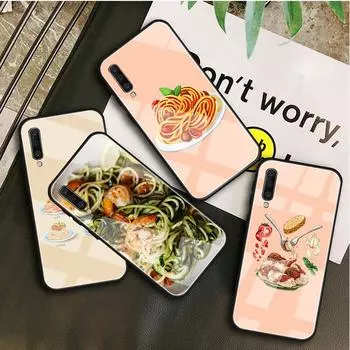 Спагетти закаленное стекло чехол для Samsung Galaxy A10S A10E A20S A20E A30S A40 A50S A60 A70 A80 A90 A6 A7 A8 чехол Shell A10S