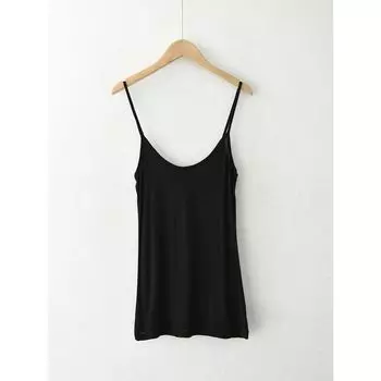 Spaghetti Strap Vest Sling Women Summer Skin-friendly Breathable Vest Om15 400 Match Inner wear Modal Bottoming Shirt a Black 38