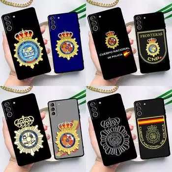 Spain National Police Logo Cover For Samsung Galaxy S23 S21 FE S20 FE S22 Plus Note 20 Ultra Note 10 S8 S9 S10 Plus Case Galaxy S21Ultra