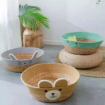 Спальная корзина для котенка Износостойкая кошачья кровать Когтеточка для кошек Спящая пещера для кошек Кошачье гнездо