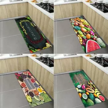 Спальня, детская гостиная, напольный коврик для коридора, ванной комнаты, нескользящий коврик с фруктовым узором, кухонный коврик, бытовой дверной коврик 50x80cm