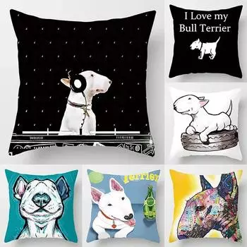 Спальня диван автомобиль Чехлы мультфильм бульдог серии Подушка подарок домашний офис декоративные 40x40cm