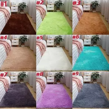Спальня Диван Гостиная Меховой Ковер Плюшевые Мягкие Длинные Шерстяные Ковры с Имитацией Шерсти 4-50x80cm