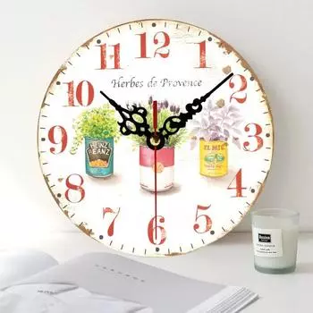 Спальня Домашний Маяк Средиземноморский Европейский Деревенский Часы бесшумные не тикающие доступны для кухни Гостиной Кафе