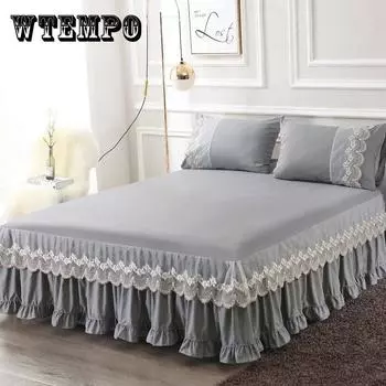 Спальня, домашняя кровать, юбка, корейский стиль, четыре сезона, цельное покрывало, кружевная простыня 150*200cm