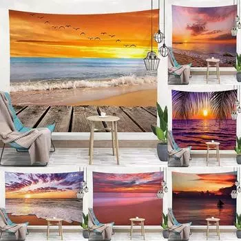 Спальня Гостиная Гобелен Тропические Растения Летний Узор Гобелен Мода Домашний Декор 100x75cm