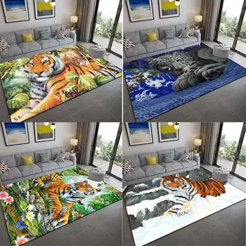 Спальня Гостиная Кухня Коридор Ковер Бытовой Тигр Узор Ковер Европейский Стиль Напольный Коврик Коридор Ковер 40x60cm