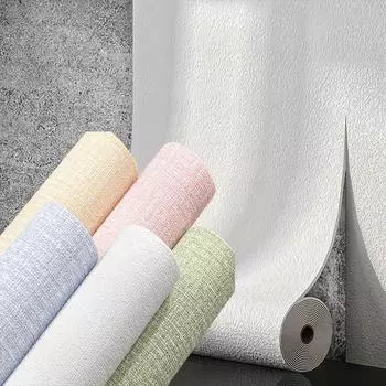 Спальня Гостиная Однотонные самоклеящиеся фоновые обои 10 м 3D Декоративная пена Водонепроницаемая антиколлизионная настенная наклейка 1pcs 50cmX2.8m розовый