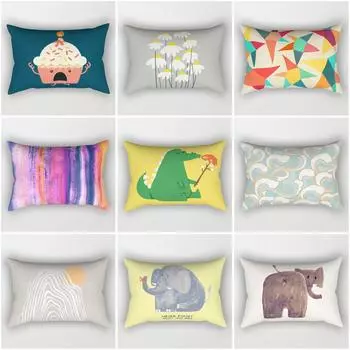 Спальня, гостиная, украшение, домашняя наволочка, чехол для дивана, милая детская наволочка с мультяшным животным 30x50cm