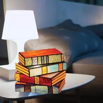 Спальня, гостиная, витражи, книжная лампа, настольная лампа из смолы, украшение комнаты разноцветный
