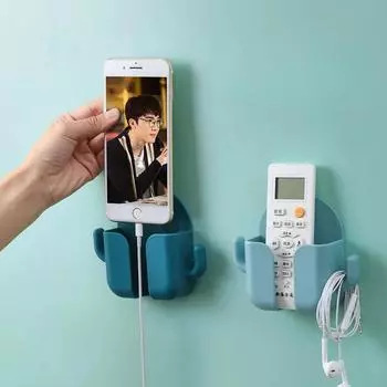 Спальня Эконом Подставка Настенный держатель для телефона Ящик для хранения Пульт дистанционного управления Мобильный телефон Зарядное устройство Настенный держатель Душевая кровать оранжевый