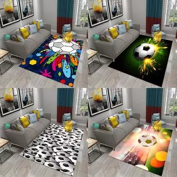 Спальня, кухня, ванная комната, крыльцо, нескользящий коврик для украшения дома, коврик с футбольным узором, ковер для гостиной, большой ковер 40x60cm