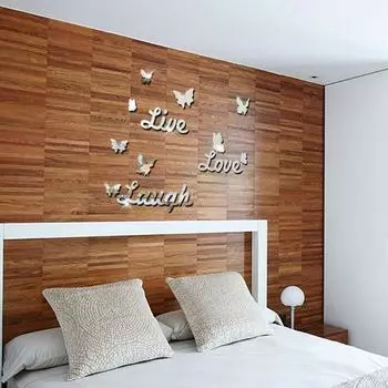 Спальня Ванная комната Украшение Зеркало Искусство Фреска Бабочка Наклейка На Стену Зеркальные Наклейки 3D Большая Наклейка DIY Акриловая Настенная Декорация Наклейка чёрный