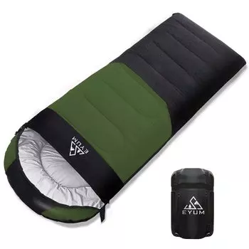 Спальный конверт EYUM Ultra Ultra Cold, легкий сон в условиях стихийных бедствий, полностью сумка для хранения, можно использовать в горах весом 1 кг для сна в условиях стихийных бедствий темно-зеленого
