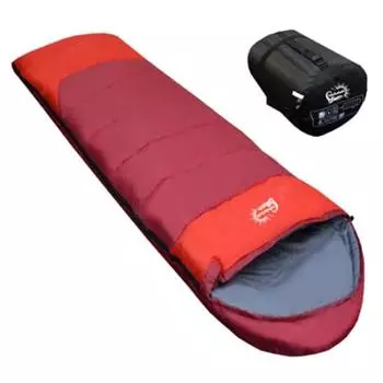 Спальный конверт HafaAdai Термо для сна на открытом воздухе в горах во время стихийных бедствий, полностью включает в себя мешок для хранения спального мешка, тип, -5 градусов, вино красного