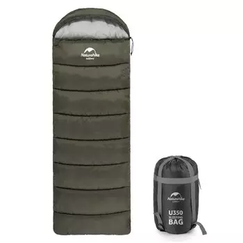 Спальный конверт Naturehike для 1 или 2 человек, расширяемый, комфортная температура для обогрева, для сна в горах в случае стихийного бедствия, гостевой комплект для хранения вещей зелёный