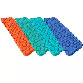 Спальный коврик для кемпинга, водонепроницаемый надувной надувной матрас с подушкой, складная палатка-кровать синий