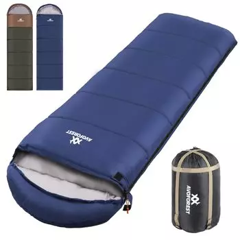 Спальный мешок AVOFOREST 1,2 кг1,8 кг Спальный мешок 4 в 1 Многофункциональный [ветрозащитный дизайн для ног Бесшумный тип] Водонепроницаемая сумка для хранения конвертного типа