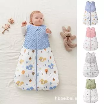 Спальный мешок Bazaitu Baby Cotton Anti-Kick - жилет для новорожденных весной и осенью S (Height 70CM)