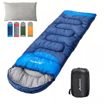 Спальный мешок BISINNA, Зимний спальный мешок, Конвертного типа, Легкий, Соединяемый, Компактный, Кемпинг, Водонепроницаемый 210T, Моющийся, Спальный мешок,