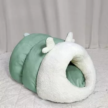 Спальный мешок для домашних животных осенью и зимой, теплый и утолщенный, милый, ветровой, кошачий домик, закрытый матрас для собачьей будки, зимние принадлежности для домашних животных s-