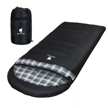 Спальный мешок для кемпинга GEERTOP, зимняя одежда для сна, ширина 100 см, широкий размер, фланель, компактный, полностью стираемый, легкий, конвертного типа, большой размер
