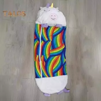 Спальный мешок для малышей 2-в-1, подушка для сна, мультяшная форма, приятная для кожи, моющийся спальный мешок, забавная игрушка, подушка S белый