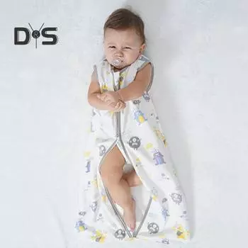 Спальный мешок для малышей 6-24 месяцев, органический хлопок, удобное одеяло, без рукавов, TOG 0,5, двойная молния, спальный мешок для малышей, легкие спальные мешки для M красный