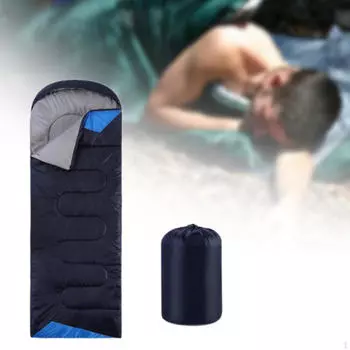 Спальный мешок для отдыха на природе, походное одеяло, портативное снаряжение для сна в походе для путешествий Blue