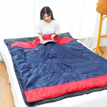 Спальный мешок для путешествий на открытом воздухе для пар, спальный мешок для кемпинга для двоих взрослых, тип конверта, грязный, разделительный сон