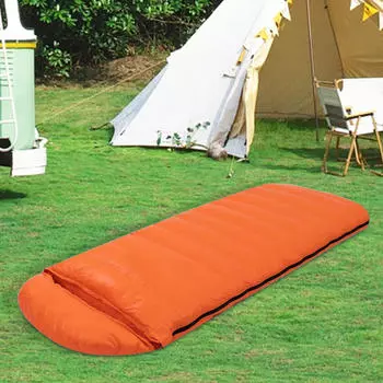 Спальный мешок Down Кемпинг Термоизолированный Холодная Погода Сверхлегкий Конверт оранжевый