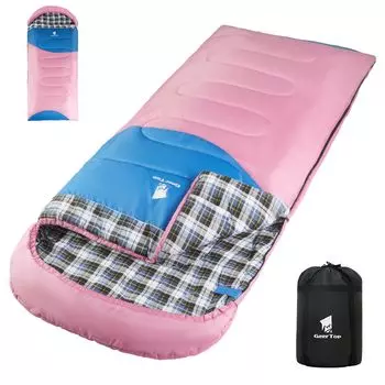 Спальный мешок Geer Top Camping, зимняя одежда для сна, ширина 100 см, широкий размер, фланель, компактный, полностью стираемый, легкий, конвертного типа, большой размер
