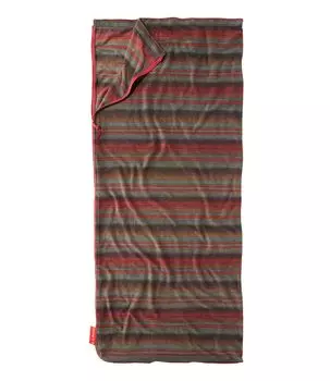 Спальный мешок из флиса для кабин, свободный размер, одеяло в полоску, многоцветное 1000102905 LLBean LLBean