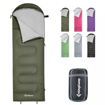 Спальный мешок KingCamp, конвертного типа, зимний, всесезонный, спальный, соединяемый, 1,4 кг, комфортная температура: 3-17, Защита от холода, Тепло