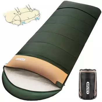 Спальный мешок, конвертного типа AIFLYCY, компактный, спальный мешок, для зимы, водонепроницаемый 230T, 1,1 кг, 1,4 кг, 1,8 кг, комфортная температура