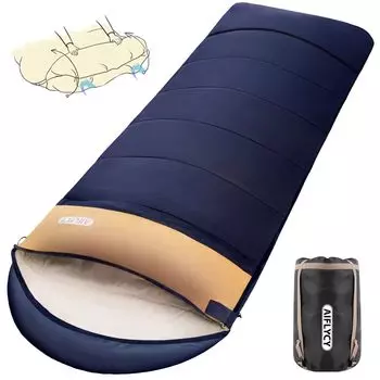Спальный мешок, конвертного типа AIFLYCY, компактный, спальный мешок, для зимы, водонепроницаемый 230T, 1,1 кг, 1,4 кг, 1,8 кг, комфортная температура