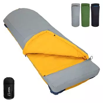 Спальный мешок, конвертного типа, пуховый спальный мешок, для зимы, компактный, 3 в 1 многофункциональный, теплоизоляция, защита от холода, удобный