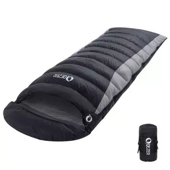 Спальный мешок QEZER, спальный мешок, для лета, спальный мешок конвертного типа, легкий роскошный пуховый спальный мешок, наполненный пухом от 300 г до 1200 г, 400T воды