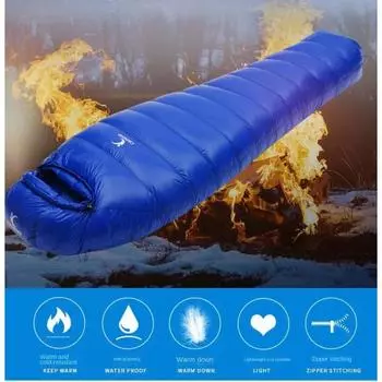 Спальный мешок с белой уткой, ультра-легкий спальный мешок для улицы, зима-осень, для взрослых, подходит для пеших прогулок, путешествий, кемпинга 400g