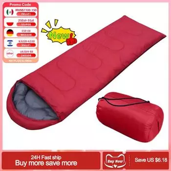 Спальный мешок сверхлегкий водонепроницаемый утолщенный зимний теплый конверт с капюшоном спальный мешок для кемпинга путешествия спальные принадлежности