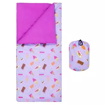 Спальный мешок Wildkin для мальчиков и девочек, размер 57 x 30 x дюймов, спальный мешок из хлопковой смеси, идеальный размер для путешествий, детский, 1,5 года, детский