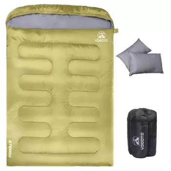 Спальный мешок YOGOTO для 2-х конвертов, водонепроницаемый, может быть соединен и все спальные места при минимальной температуре бедствия, поставляется с 2-мя отделениями для хранения