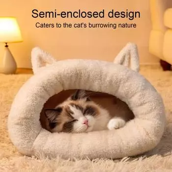 Спальный мешок Yousheng Winter Cat, уютный полузакрытый мешок для домашних кошек, самонагревающаяся плюшевая кровать для маленьких домашних животных с оборачиванием на 360 градусов XL Avocado