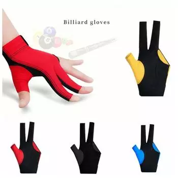 Spandex Three Fingers Snooker Glove Adjustable Single Piece Billiards Gloves Training Equipment чёрный