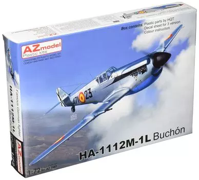 Spanish Air Force Hispano Aviation Buchon Plastic Model AZM7667 1/72 HA-1112M-1L