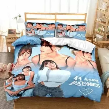 Spanish Singer Aitana Ocana Bedding Set Duvet Cover Bed Set Quilt Cover Pillowcase Comforter king Queen Size Boys Adult 135X200cm-2pcs