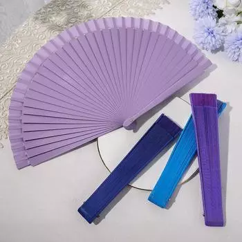 Spanish Soid Wood Folding Fan Dance Performance Prop Fans Wedding Party Gift Retro Solid Hand Held Fan Clothing Accessories