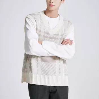 Жилет Spao Check KniT Spkvb4Tm99 T Beige/100