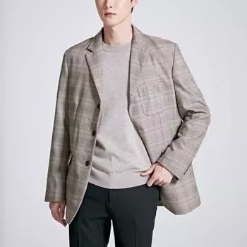 Spao Semi OverfiT Check JackeT Spjkb4Tm67 T Brown/999