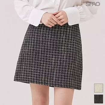 Spao Твидовая мини-юбка Spao Spwha12g54 T Ivory/75